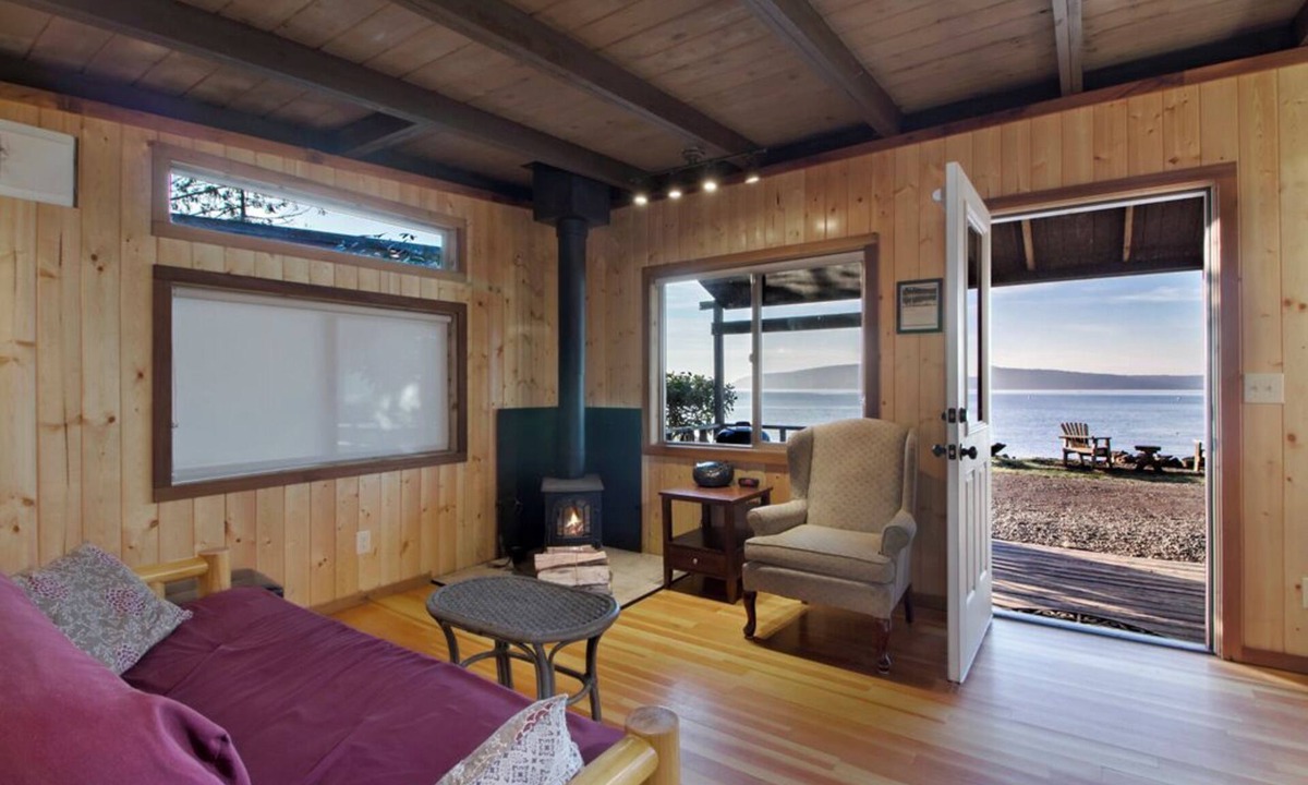 West Beach Cabin | 2BR Cabin on spectacular sand and pebble beach with epic sunsets!