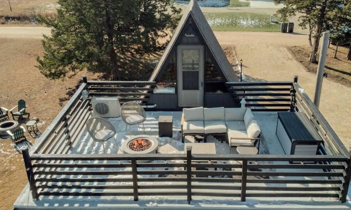 Fostoria Cabin | A-Frame with Hot Tub, Fire Pit, Game Room