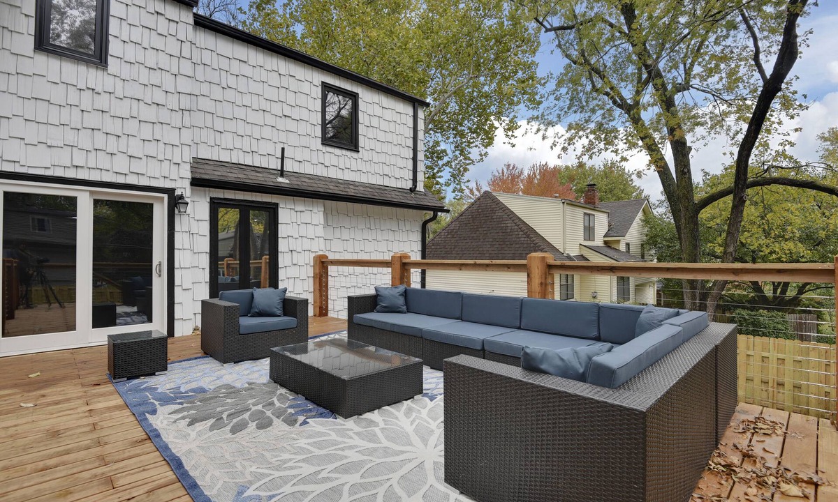 Overland Park House | Gated Home for 12 with Huge Entertainer's Deck