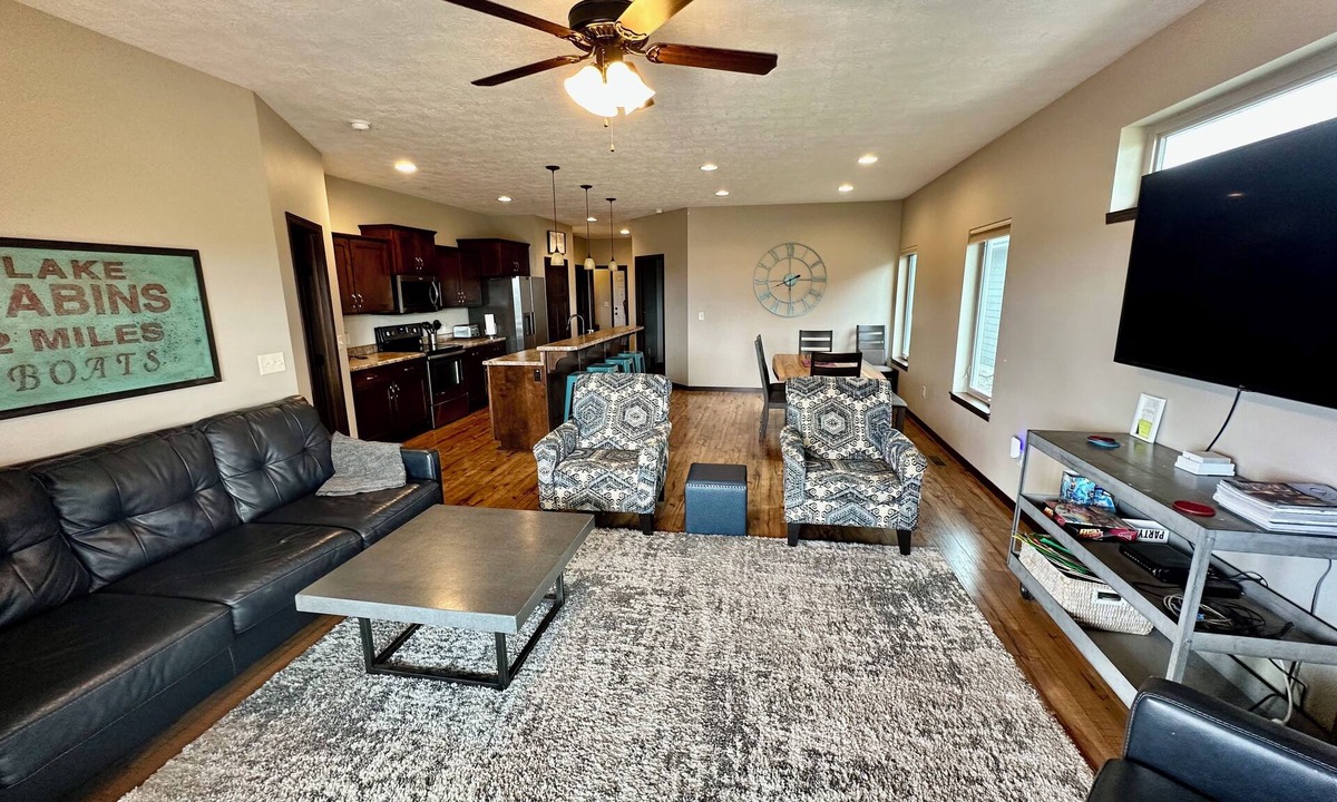 Arnolds Park Cabin | Huge, Clean, Beautiful New House at Bridges Bay Okoboji Resort! TONS of space!