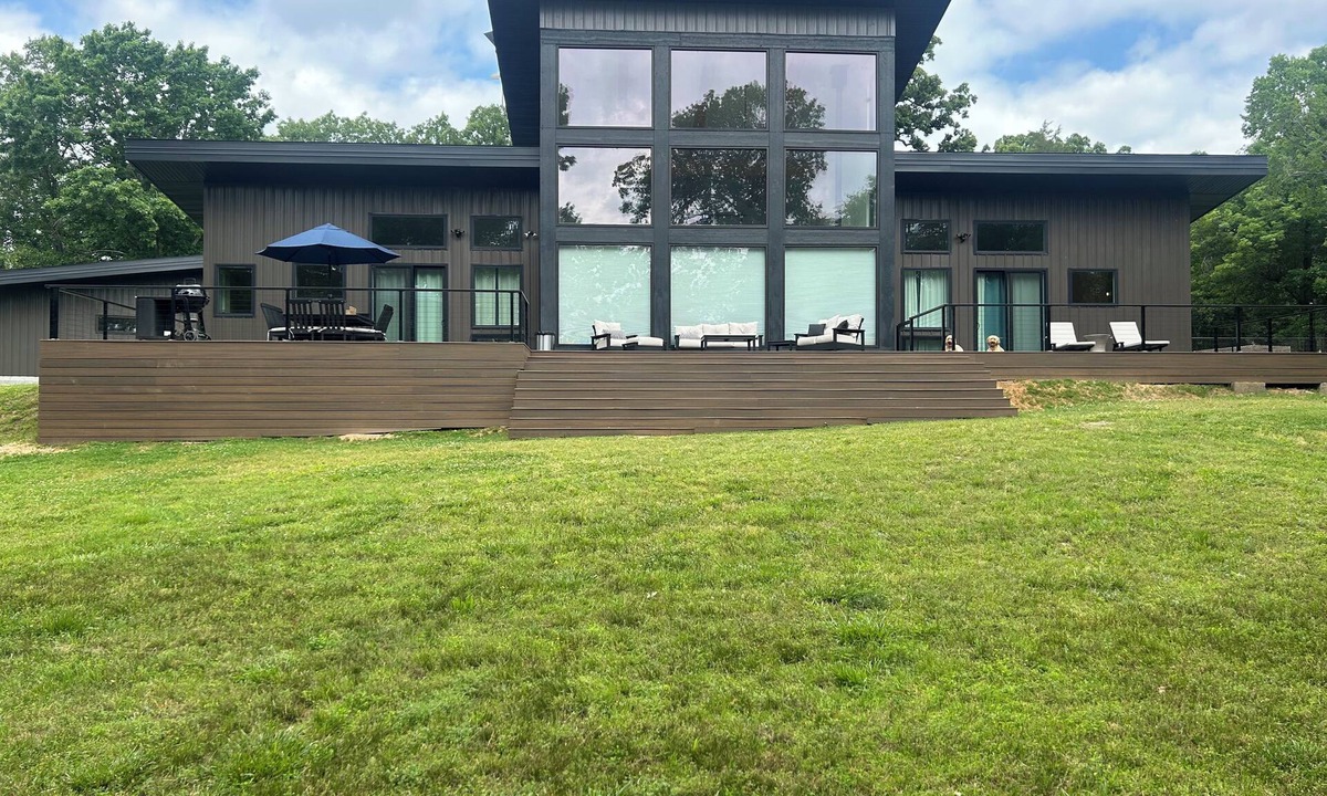 Garfield House | Modern Lakefront home with gentle walk to lake, flat yard. Beautiful views.