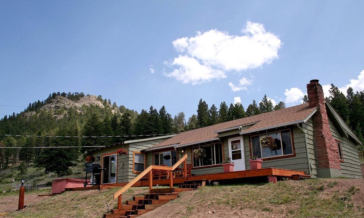 Estes Park Cabin | Rustic Cabin with Jacuzzi and Mountain Views in Colorado