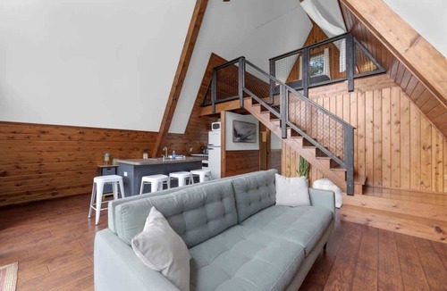 McArthur Cabin | A-Frame Retreat Secluded Fire Pit Nintendo