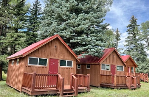 Capulin Cabin | AIYM Camp Riverfront Cabin #1. In the Rio Grande National Forest, Alamosa Canyon