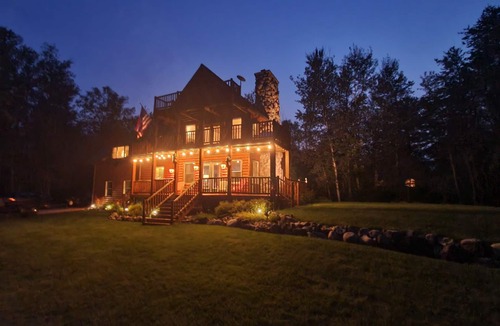 Alanson House | Bear Cabin - Waterfront - Huge Yard + Hot Tub - Peaceful Setting - EV Charger