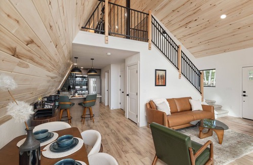 Florissant Cabin | Brand New A-Frame! Panoramic Mt Views, Hot Tub, Speakeasy, EV Charger