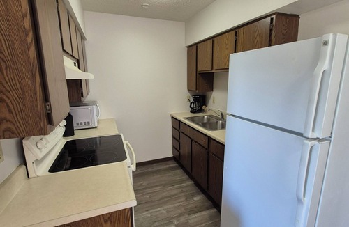 Bucklin Apartment | Charming 1-bedroom apartment on the edge of Bucklin with AC & wifi.