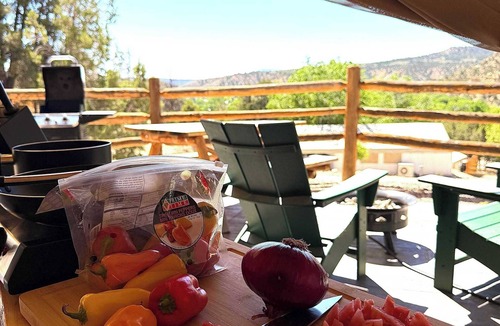 Orderville RV Rental | East Zion Glamping Tent #9 w/AC and Private Bath