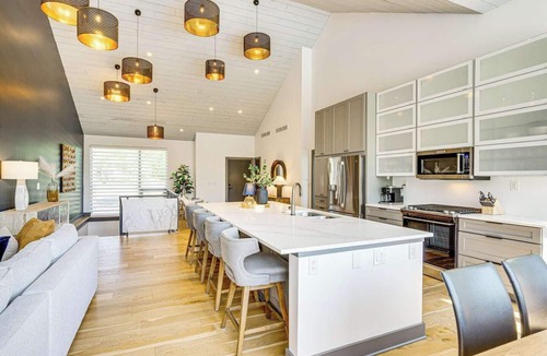 Bucyrus House | Escape to Utopia, a modern 5-bedroom retreat on a 1.25-acre oasis perfect for large groups