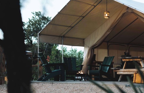 Orderville RV Rental | Glamping Tent #8 with AC, Heat, and Private Bath
