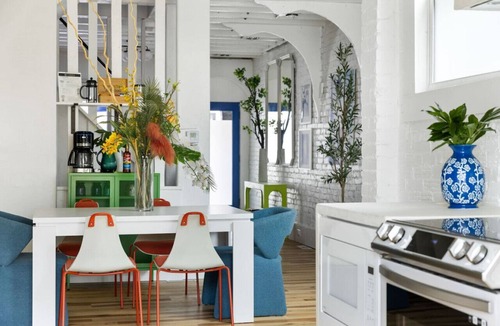 Lower Lawrenceville House | ★ HostWise Stays ★ Casa Santorini - Aegean Inspired, Instaworthy!