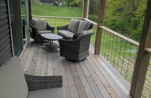 Moravia Cabin | Lake Rathbun getaway home. 4-bedroom cabin. WiFi, AC. 1.5 miles to boat ramp.