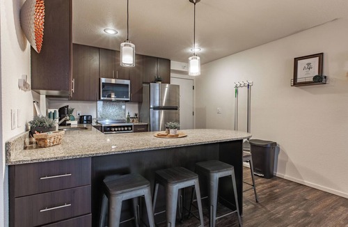 Overland Park Apartment | Lion's Den 1 BR 1 BD Dedicated Worspace in the bedroom FREE carport WiFi Clean