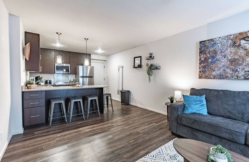 Overland Park Apartment | Lion's Den 1 BR 1 BD Dedicated Worspace in the bedroom FREE carport WiFi Clean