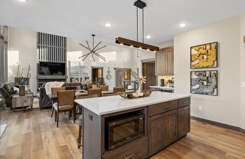 Lead Cabin | Luxurious cabin with outdoor pool access, paved roads, oversized garage