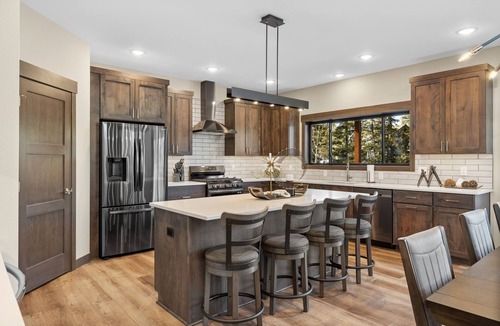 Lead Cabin | Luxurious cabin with outdoor pool access, paved roads, oversized garage