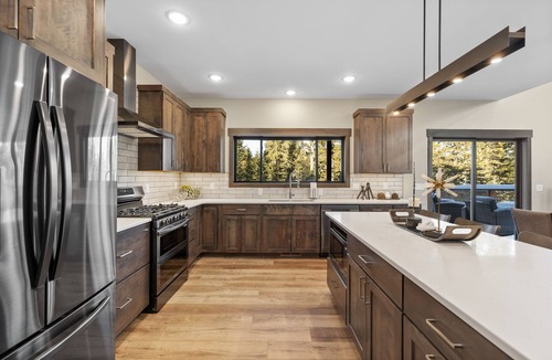 Lead Cabin | Luxurious cabin with outdoor pool access, paved roads, oversized garage