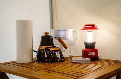 Corinth RV Rental | Luxury Canvas Group Glamping Tent | Adirondacks in Corinth, NY