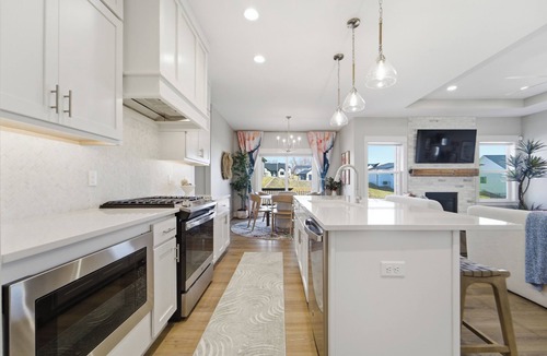 Waukee House | Luxury Pool Retreat with Sauna, Hot Tub, Gym & More!