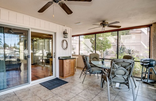 Desert Shores Condo | More than 250 AMAZING 5-star reviews! Lakefront 2BDR, 2Baths+ HEATED Pool