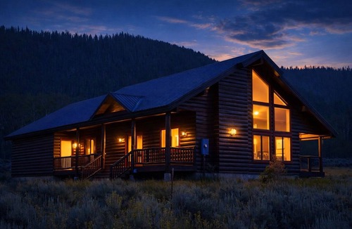 Island Park Cabin | Mountain View Cabin with Hot Tub 10 Min to Yellowstone Sleeps 10