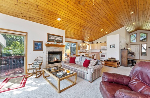 Bigfork Condo | New! Home on Golf Course, Fireplace, Spacious Deck