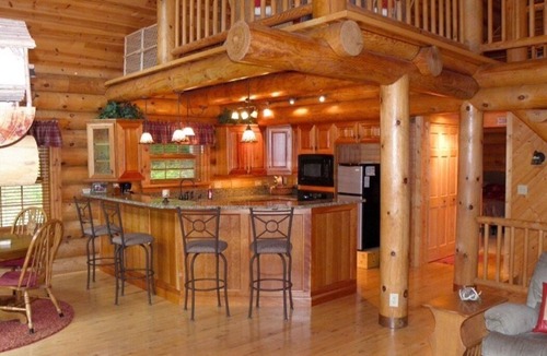 Harpers Ferry Cabin | Paint Creek Lodge 5 BR Cabin with Swimming Pond, Waterfalls, and Hot Tub