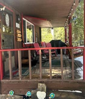 Cascade House | Peaceful Creekside Cabin with Fire Pit & Scenic Deck in Cascade, Idaho