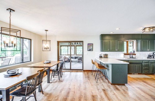 Baxter Cabin | Private Sandy Beach on White Sand Lake | Sleeps 14