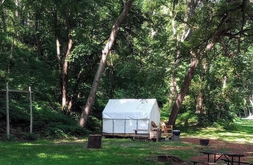 Burbank RV Rental | Tentrr State Park Site - Nebraska Ponca State Park - Woodland K - Single Camp