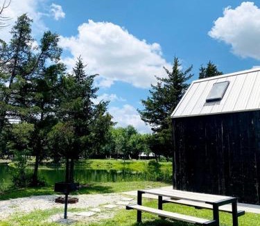 Allen County House | Waterfront Loft Cabin with Stargazing Skylights & Fishing in Humboldt, Kansas