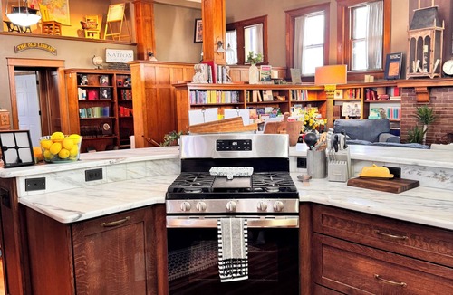 Sterling House | Welcome to this beautifully restored 1916 Carnegie library filled with charm.