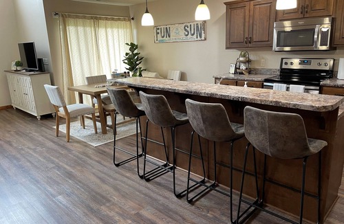 Arnolds Park Cabin | Your Okoboji Getaway: 3BR, 2.5 BA Bridges Bay Resort Cabin w/Resort amenities!