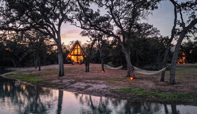 A quiet A-frame escape in the Texas countryside, made for slowing down. in Ledbetter