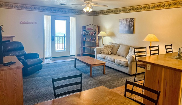 Alpine Villa, Unit 422 | Condo in Lead with mountain views and grill