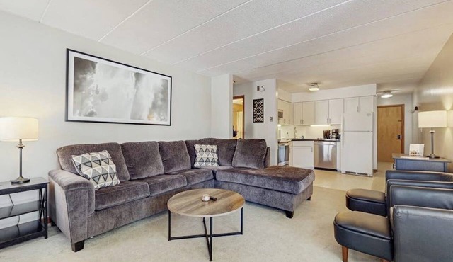 Comfortable condo with fireplace, pool, and sauna access - near slopes in Dover