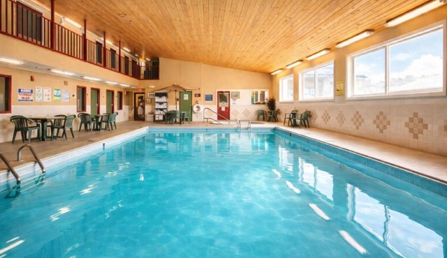 Devils Lake Stay near Lakewood Landing | Free Parking & Indoor Pool Access!