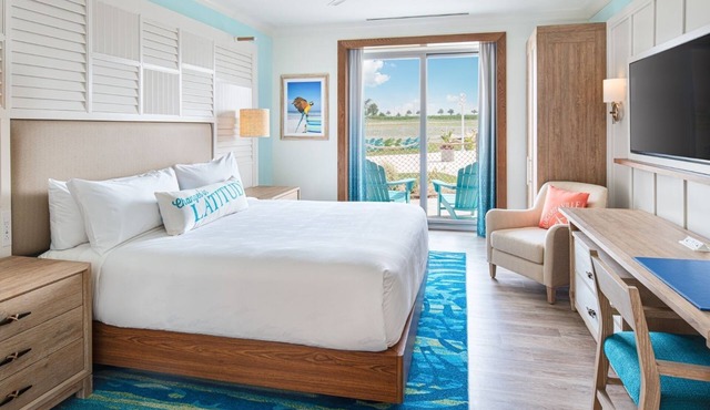 Discover Relaxation in This Tropically-Inspired Room with Pool Near Attractions