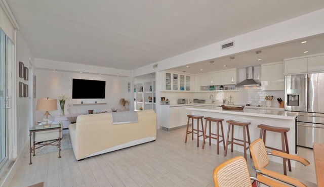 Great Key Biscayne family sized ocean front condo 3/3 with large pvt terrace. in Key Biscayne