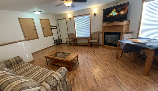 High End King Suite c/w Living room, 2 Fireplaces, 2 Smart TVs, Kitchenette. in Three Hills