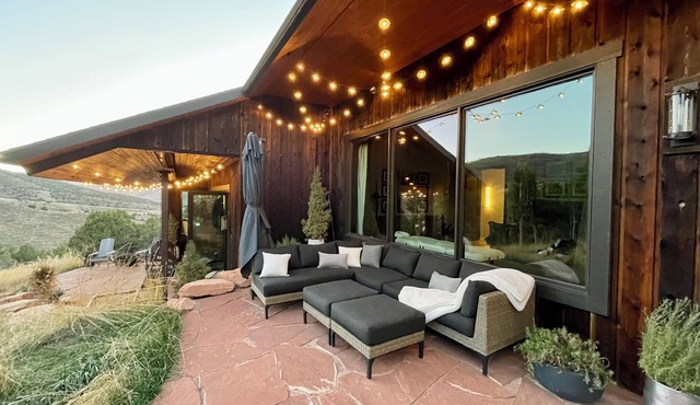 Home with panoramic views on 3.7 acres offering privacy and peacefulness.