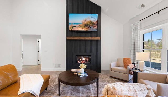 Juniper Presents: NEW Luxe Stay w Hot Tub, Fire Pavilion Nr Lake MI in Berrien County