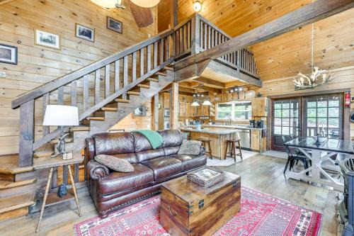 Mtn Views, Yard, & Fire Pit: Multi-Level Cabin