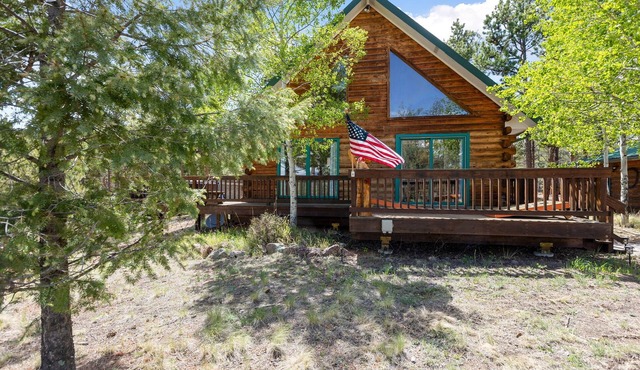 NEW Aspen Tree Log Cabin with Hot Tub and Peak View
