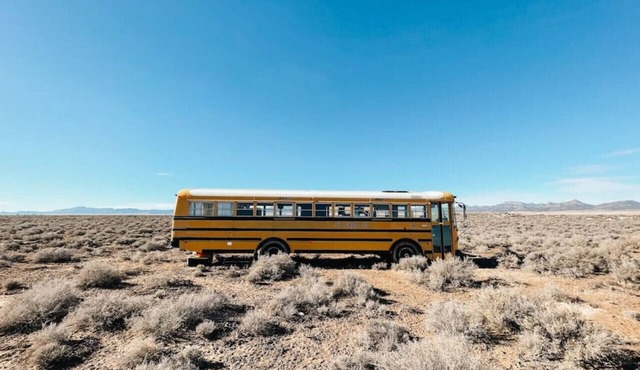 The Nowhere Bus · Off-Grid, Stargazing, Nic Cage Themed School Bus