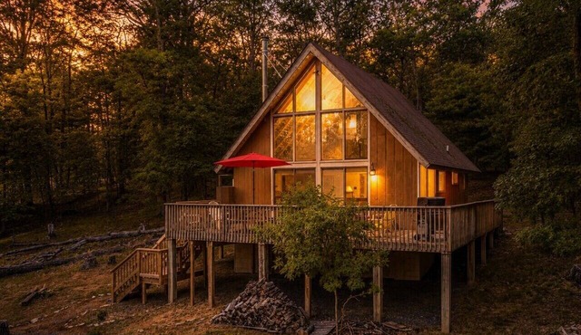 Timber Ridge Cabin - Wifi | Fire pit | Horseshoe Pit | Outdoor Shower | Deck | Games in Berkeley Springs