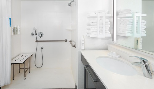 Modern King Accessible Room with Roll-In Shower